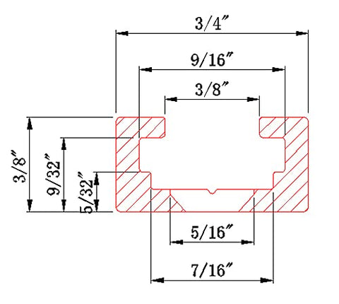 STRONGROWTH T-Track red finish resists corrosion for reliable shop use.