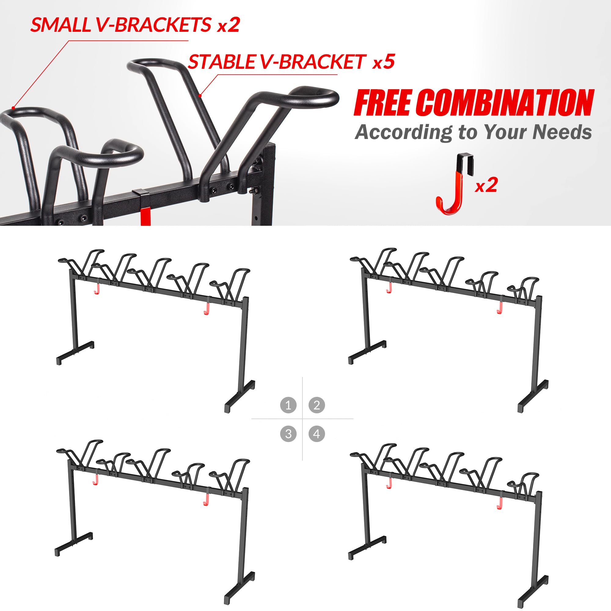 Sttoraboks brackets configuration demonstrates free combination for bike widths
