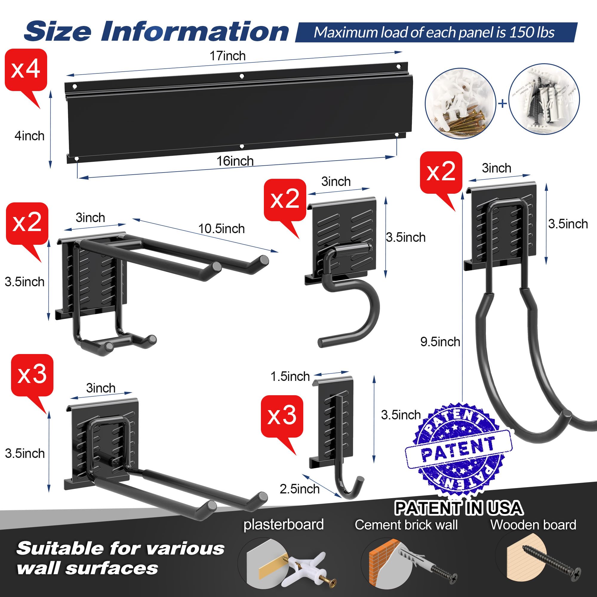 Sttoraboks rail system assembly shows adjustable spacing for various tools.