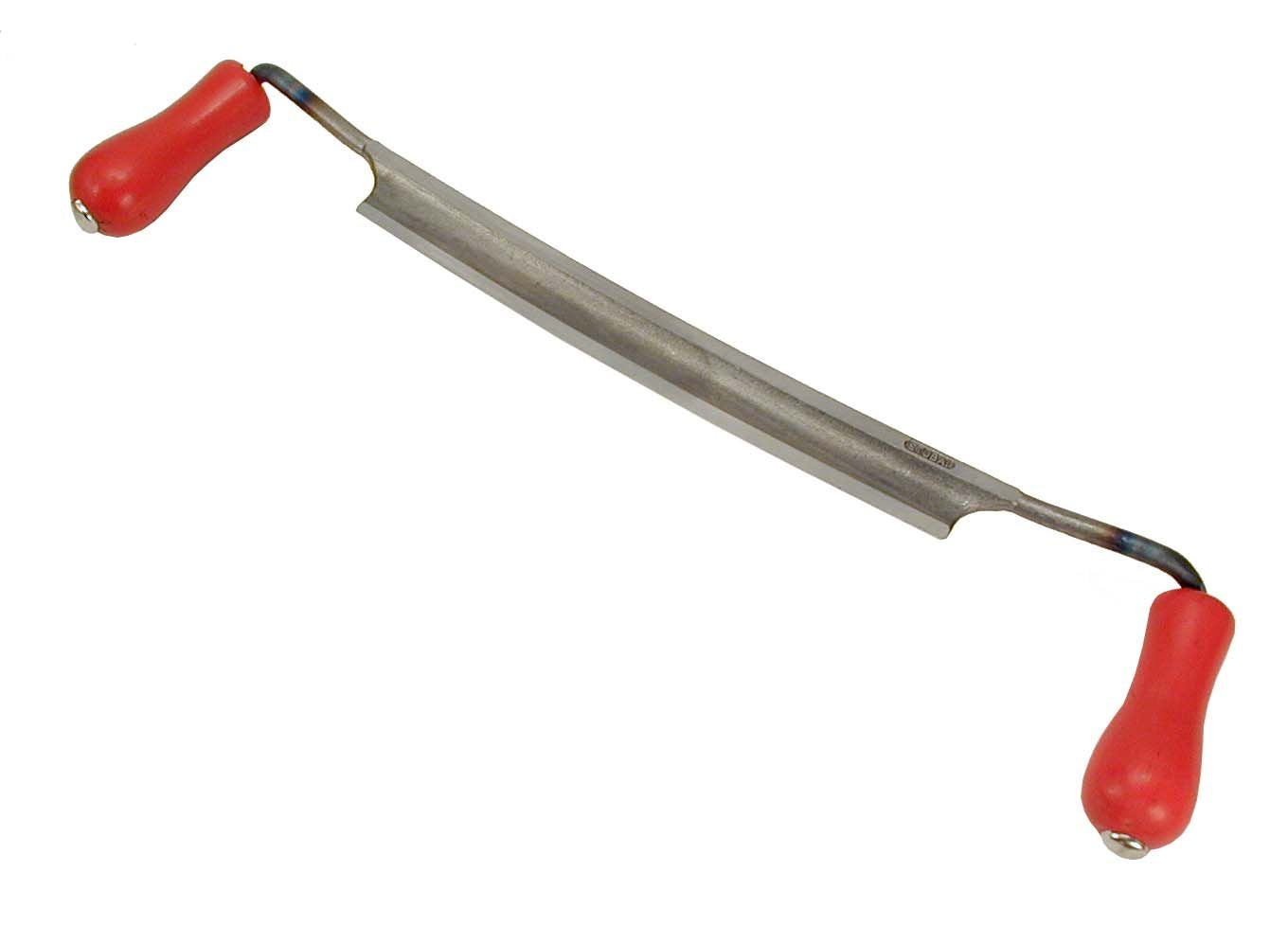 Stubai drawknife from Austria with offset handles for comfortable planing.