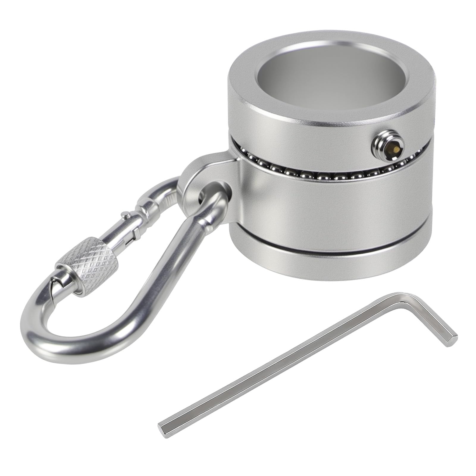 Stufool Sleever Bar Lock Collar 7/8, silver finish, secures tools with a reliable lanyard point.