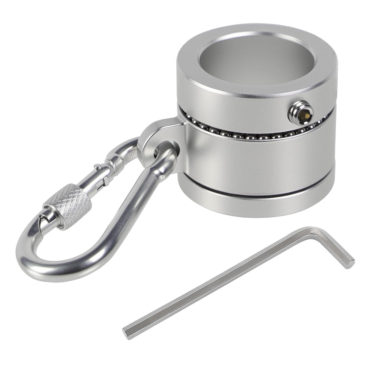Stufool Sleever Bar Lock Collar 7/8, silver finish, secures tools with a reliable lanyard point.