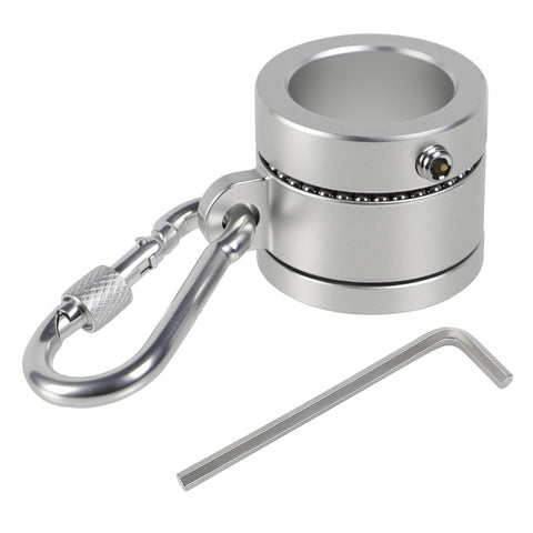 Stufool Sleever Bar Lock Collar 7/8, silver finish, secures tools with a reliable lanyard point.