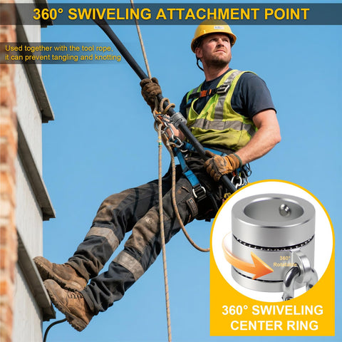 Integrated locking and lanyard points streamline work without adding tools.