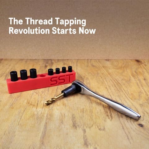 Knurled grip and O-ring secure taps in tight spaces.