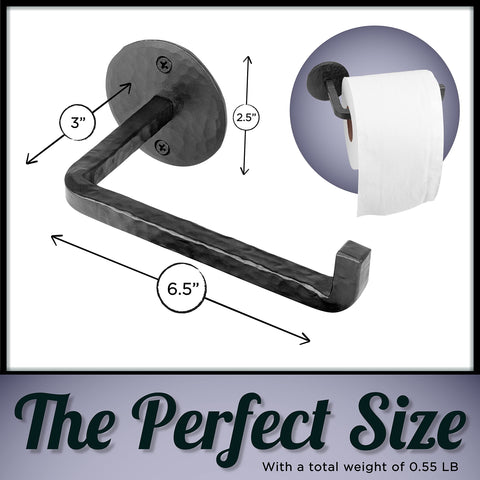 Durable handcrafted iron construction ensures long-lasting bathroom use.