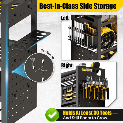 STURDIFLOW extra 2-inch height adds vertical storage space for larger items.