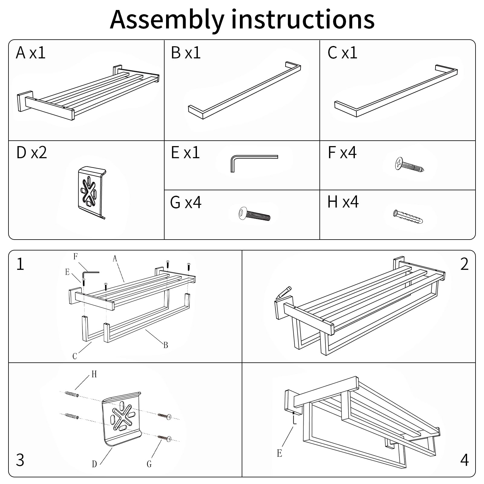STWWO easy install hardware allows quick wall mounting.