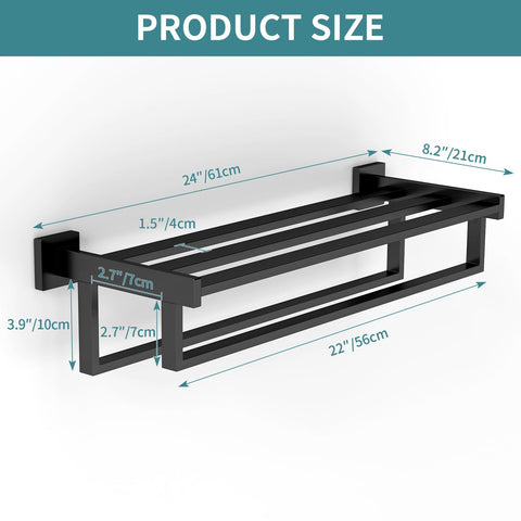 STWWO double-bar design helps keep towels organized.