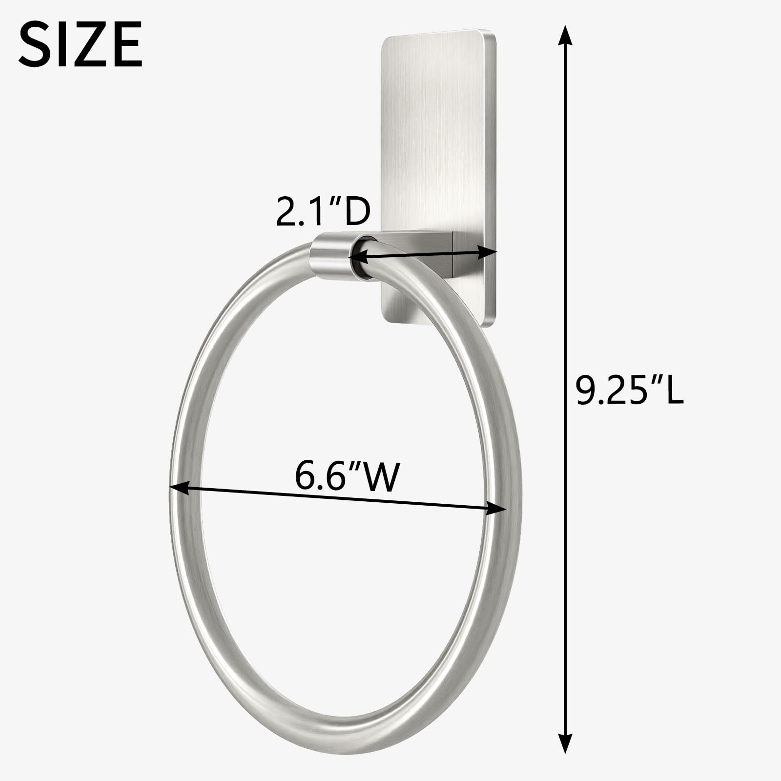 STWWO towel ring uses corrosion-resistant stainless steel and aluminum for longevity