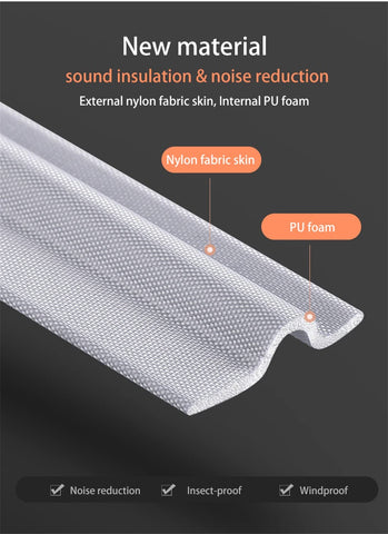 STYHYGBS PU foam door bottom seal reduces noise and drafts.