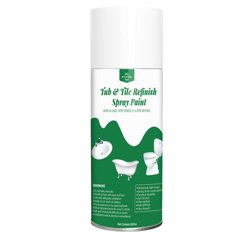 Styleonme tub and tile spray paint white 450ml for porcelain refinishing