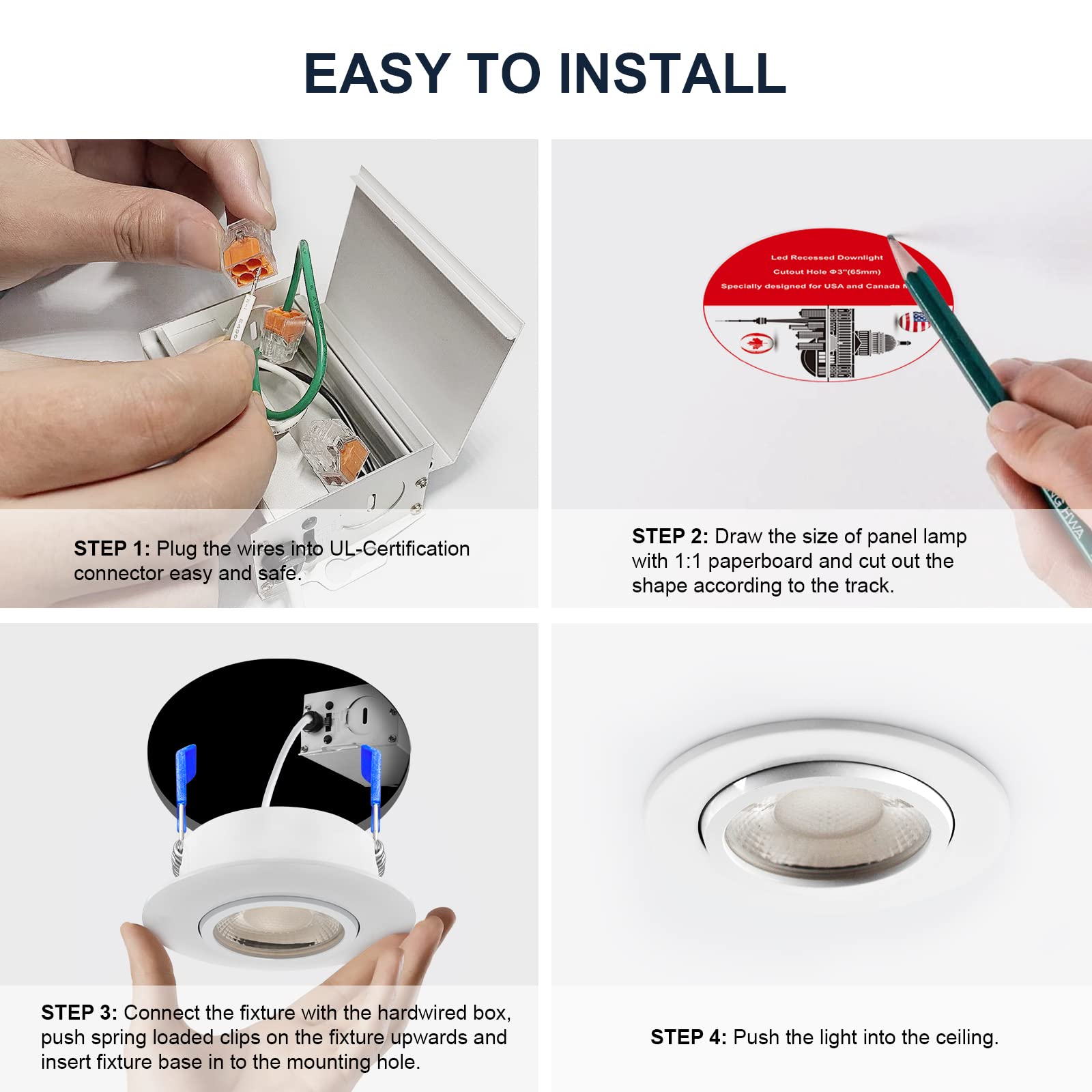 Includes junction box for straightforward ceiling mounting and quick setup.