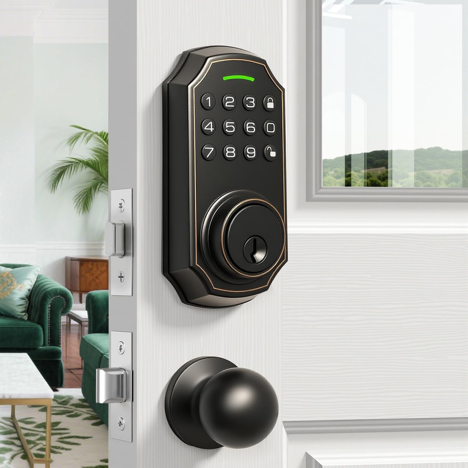 SUBPOT smart keyless lock with two knobs for quick, secure entry.