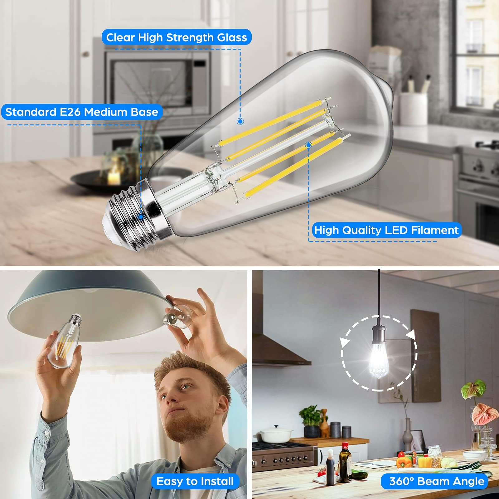 Sucolite 5000K daylight bulb offers true color rendering for workspaces.
