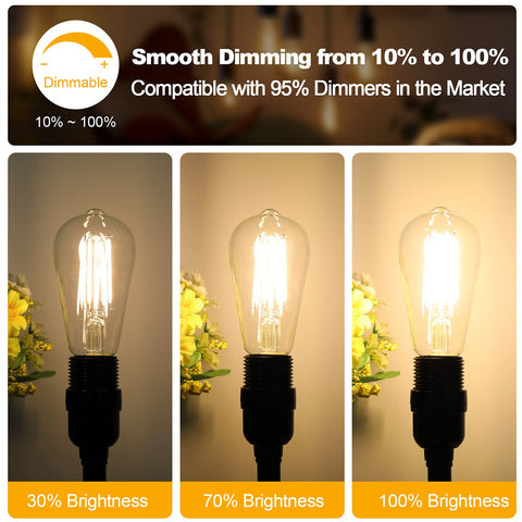 Sucolite 60W-equivalent LED filament providing bright, steady light while saving energy.