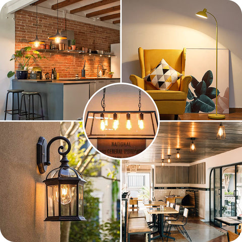 Sucolite vintage-style chandelier lighting enhances dining room ambiance.
