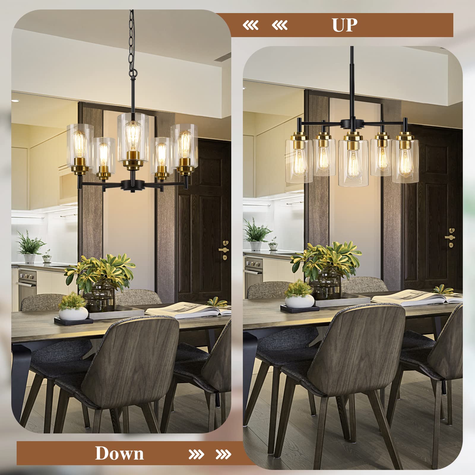 51-inch adjustable chain offers flexible mounting options for Sucolite fixture.