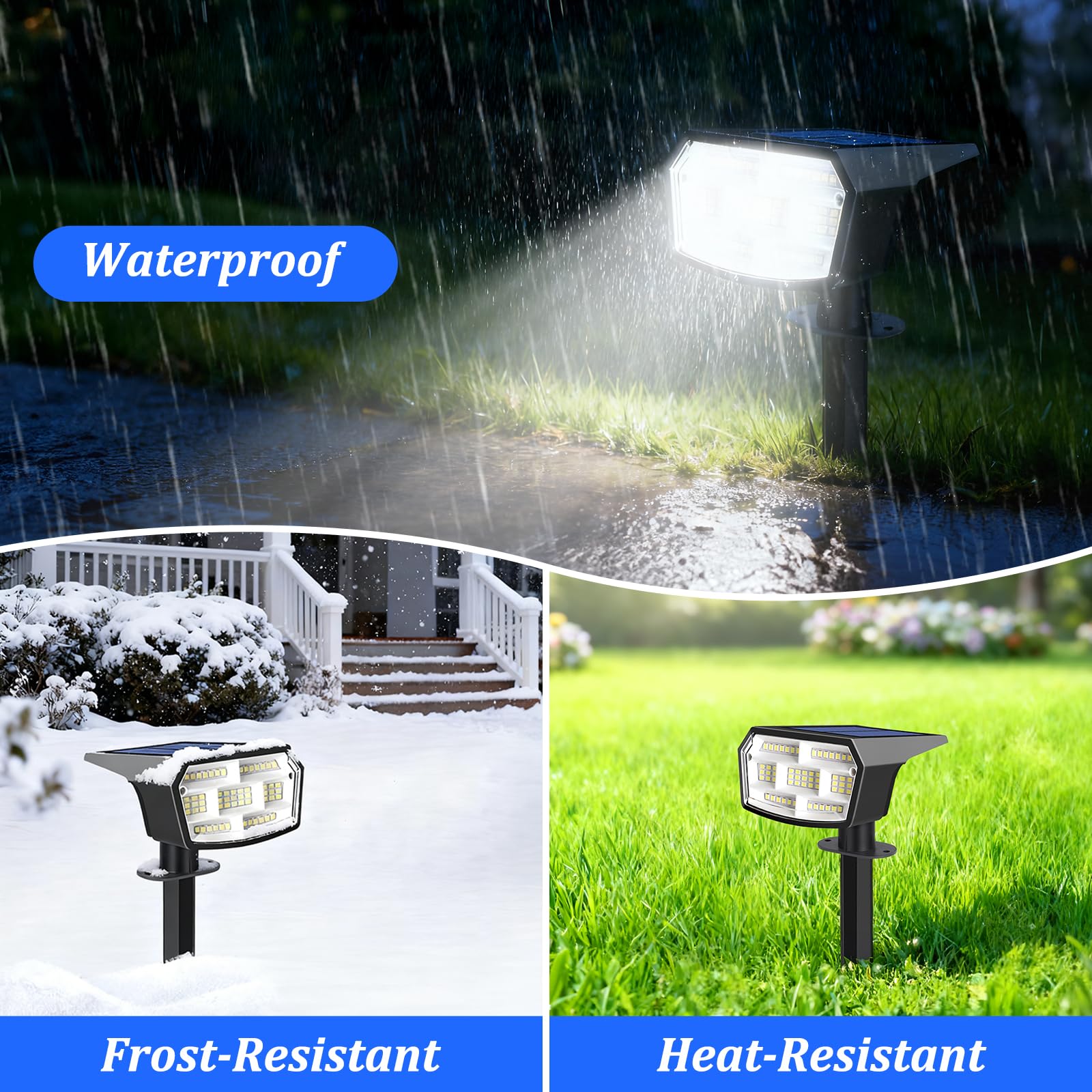 SucoliteIP65 waterproof lights withstand rain and weather in an outdoor setting
