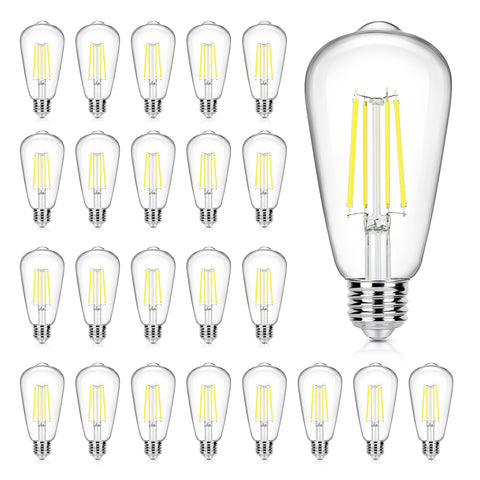 Sucolite vintage Edison teardrop bulb with clear glass for classic lighting ambiance.