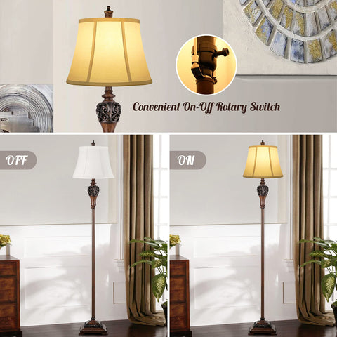 Sucolite Vintage Floor Lamp resin finish maintains color and vintage look.