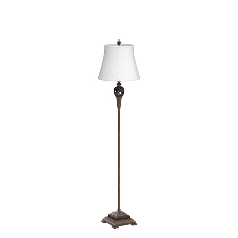 Sucolite Vintage Floor Lamp white shade closeup shows soft glare-free lighting.