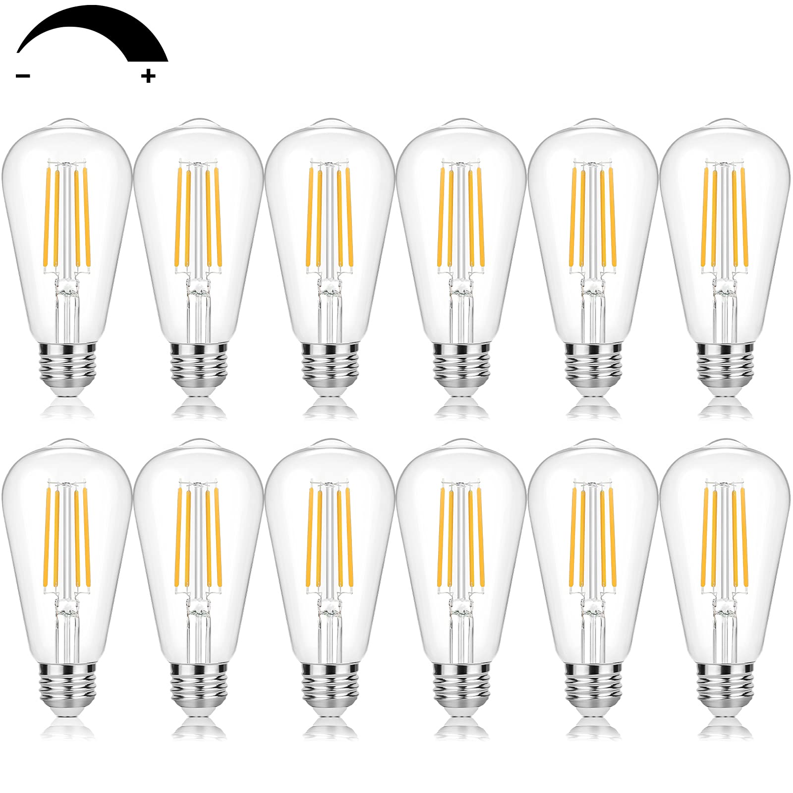 Sucolite vintage LED Edison bulb with clear glass for classic ambiance and high clarity.