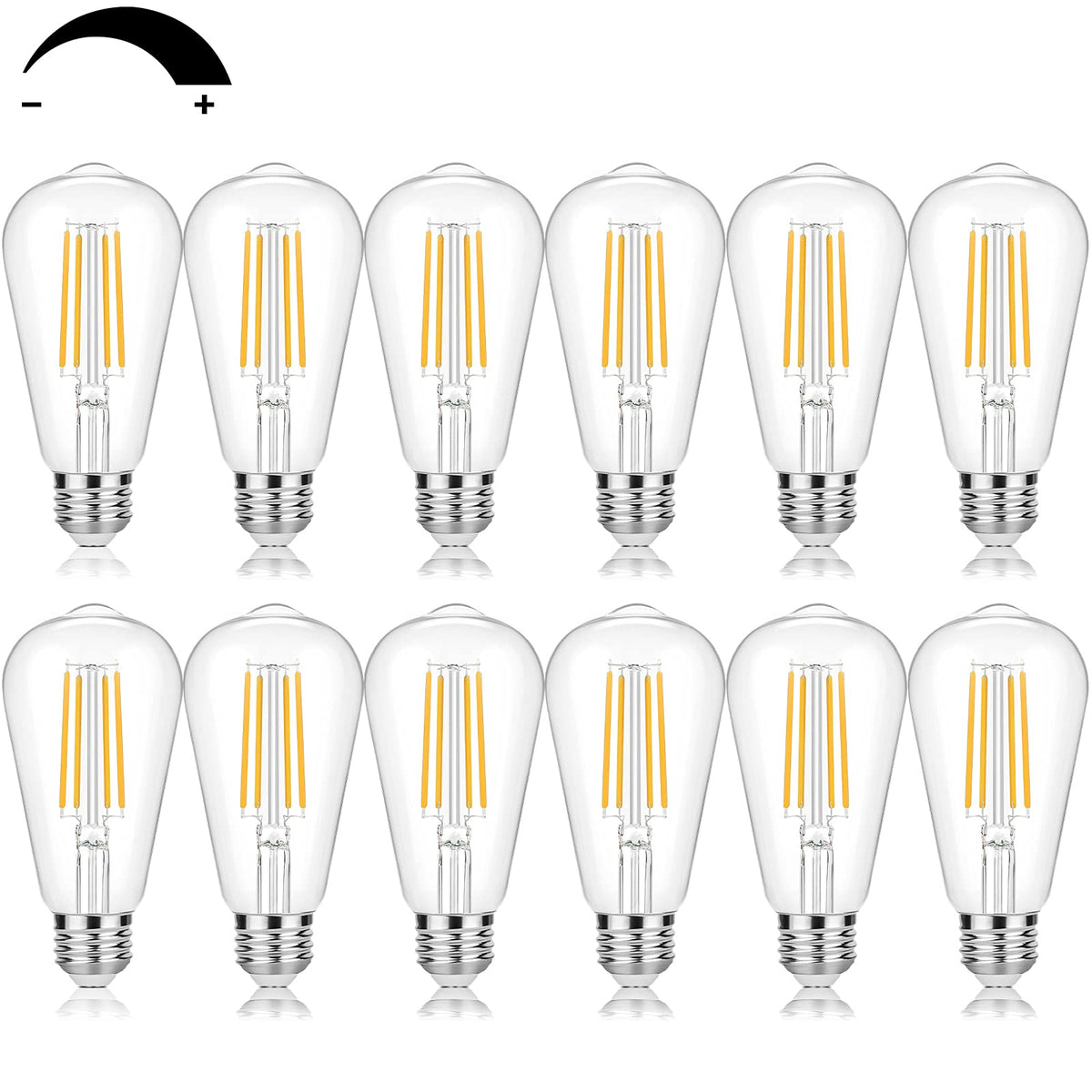 Sucolite vintage LED Edison bulb with clear glass for classic ambiance and high clarity.
