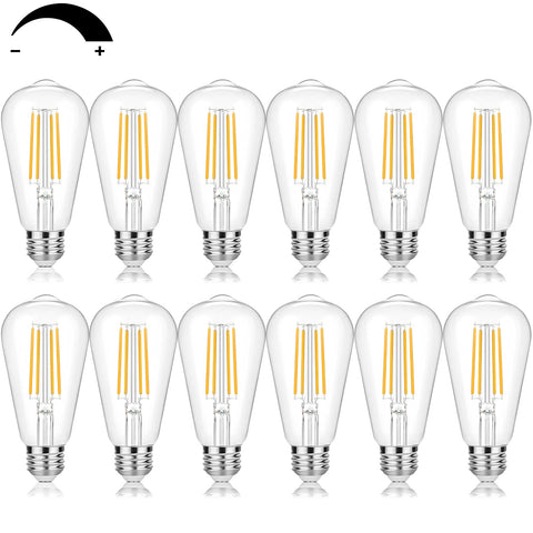 Sucolite vintage LED Edison bulb with clear glass for classic ambiance and high clarity.