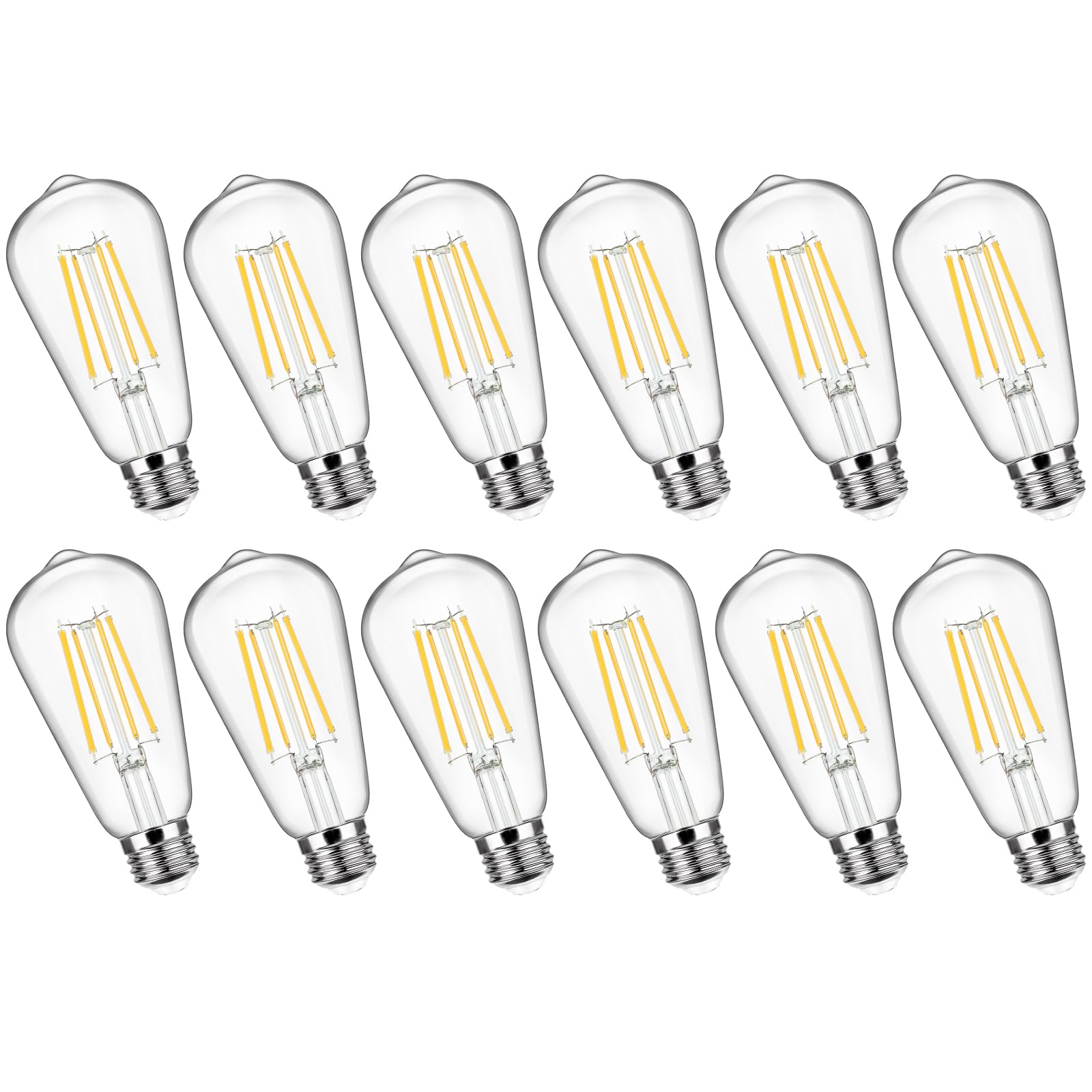Sucolite vintage LED Edison bulb with clear glass for bright ambient illumination.