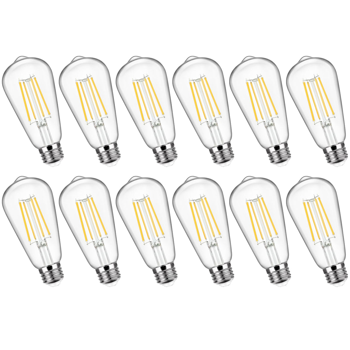 Sucolite vintage LED Edison bulb with clear glass for bright ambient illumination.