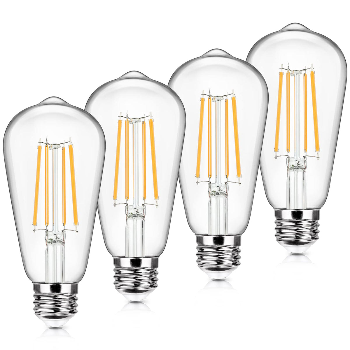 Sucolite vintage LED Edison bulb in clear glass creates a classic dining ambiance with warm glow.
