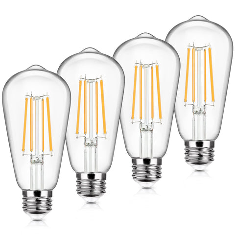 Sucolite vintage LED Edison bulb in clear glass creates a classic dining ambiance with warm glow.