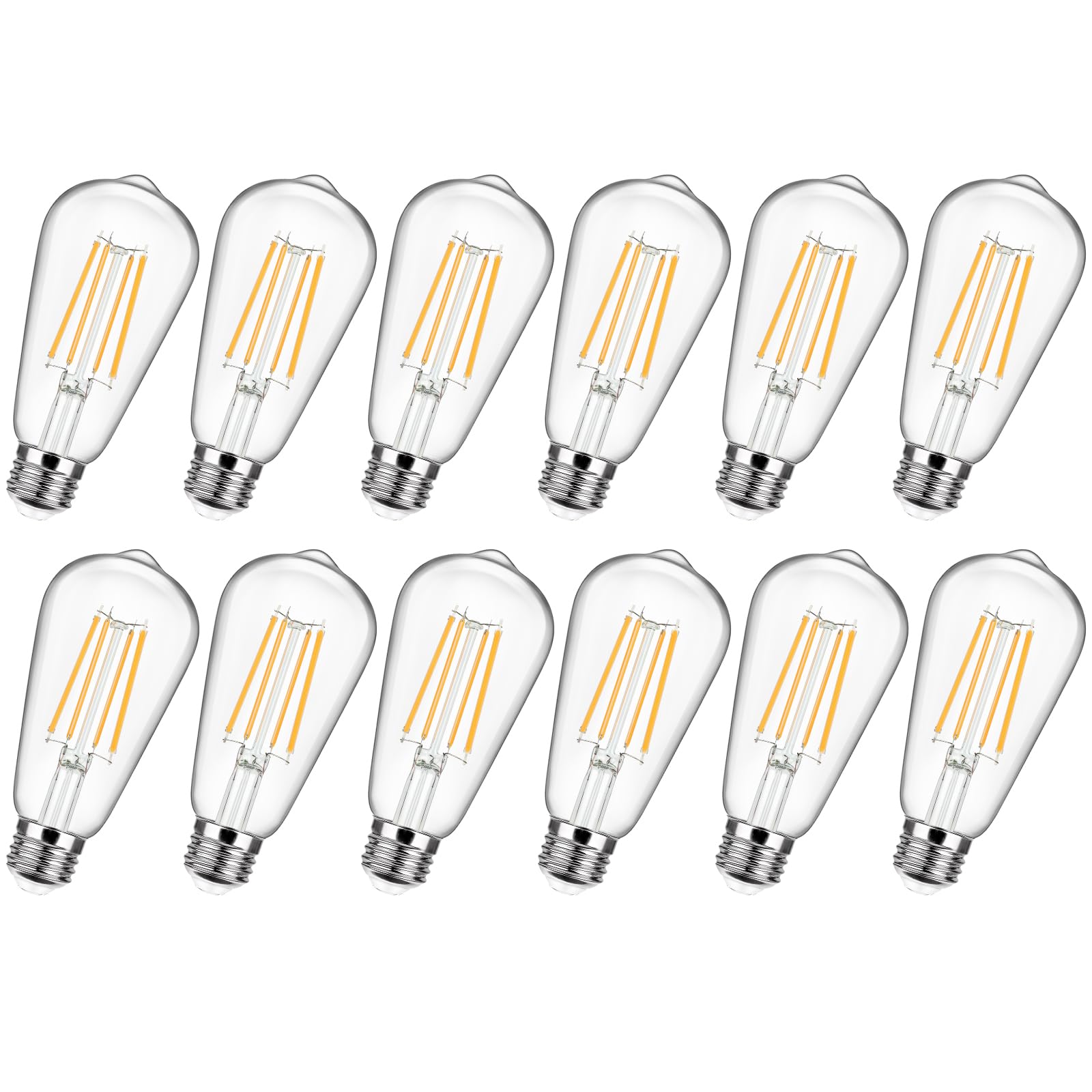 Sucolite vintage LED Edison bulbs glow for cozy ambience.