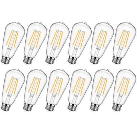 Sucolite vintage LED Edison bulbs glow for cozy ambience.
