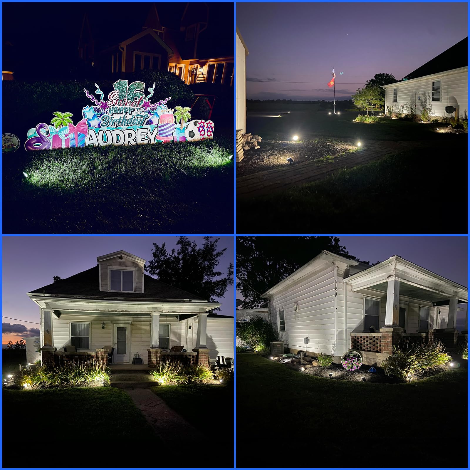 Sucolite pathway and driveway illumination demonstrating pathway visibility