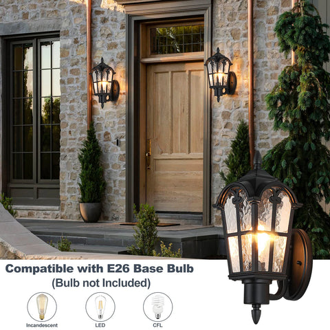 Sucolite wall light with pre-assembled glass shades for quick setup