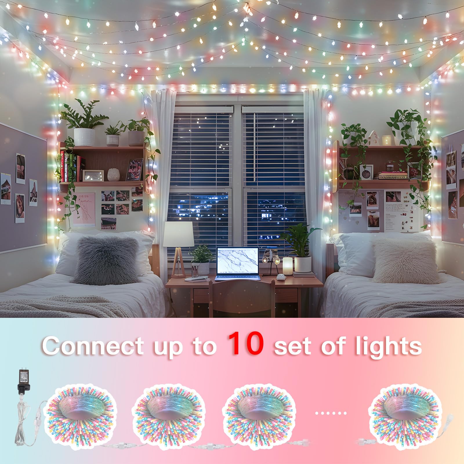 SUDDUS clear-wire LEDs blend into decor while brightening the display