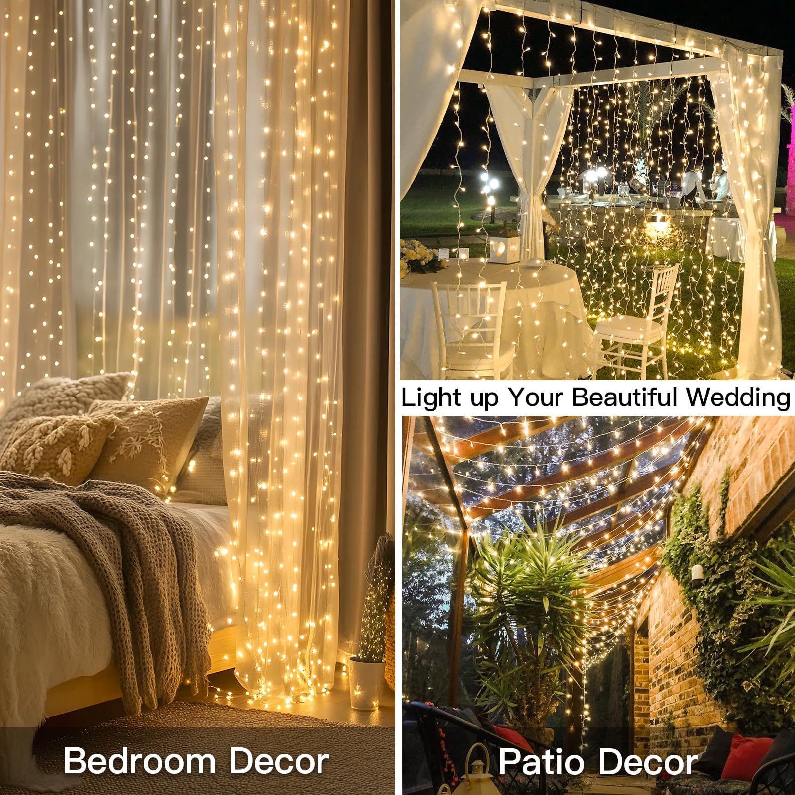 SUDDUS IP44 waterproof design keeps outdoor décor shining.