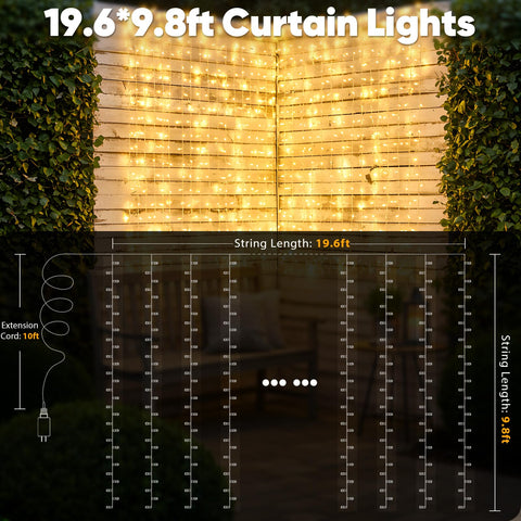 Suddus IP44 outdoor curtain lights safe for kids and pets.