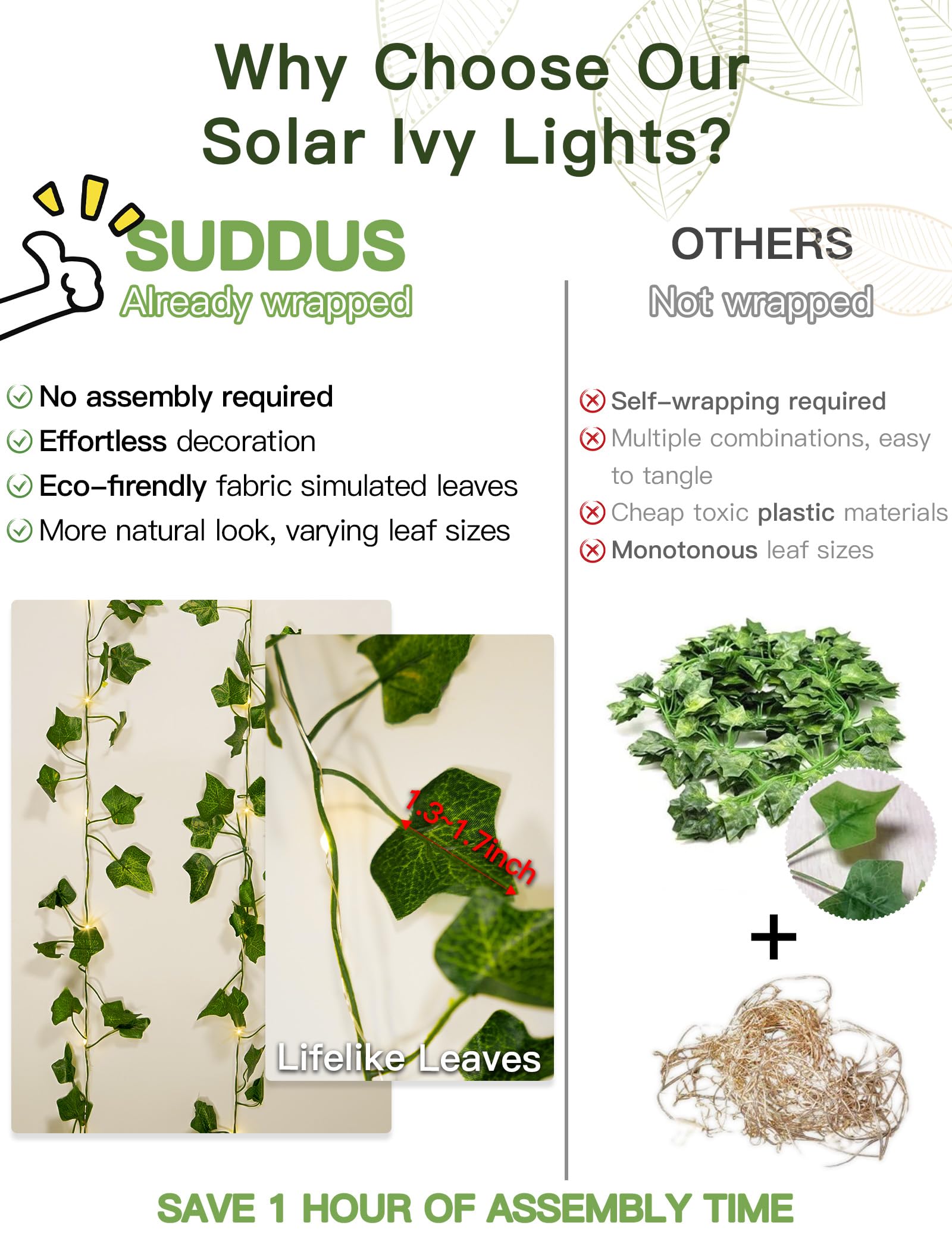 suddus ivy lights on fence creating privacy with glow