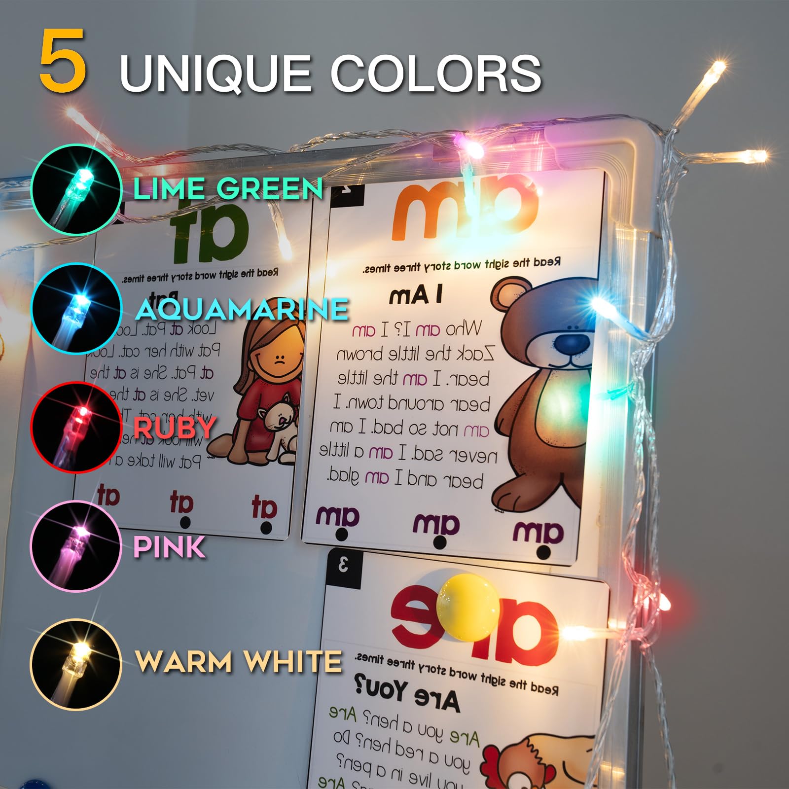 SUDDUS multicolor LED fairy lights create rainbow ambiance for parties
