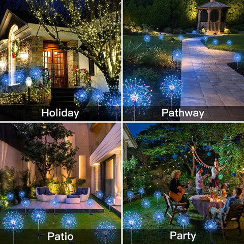 suddus multicolor solar fairy lights brighten patios and gardens