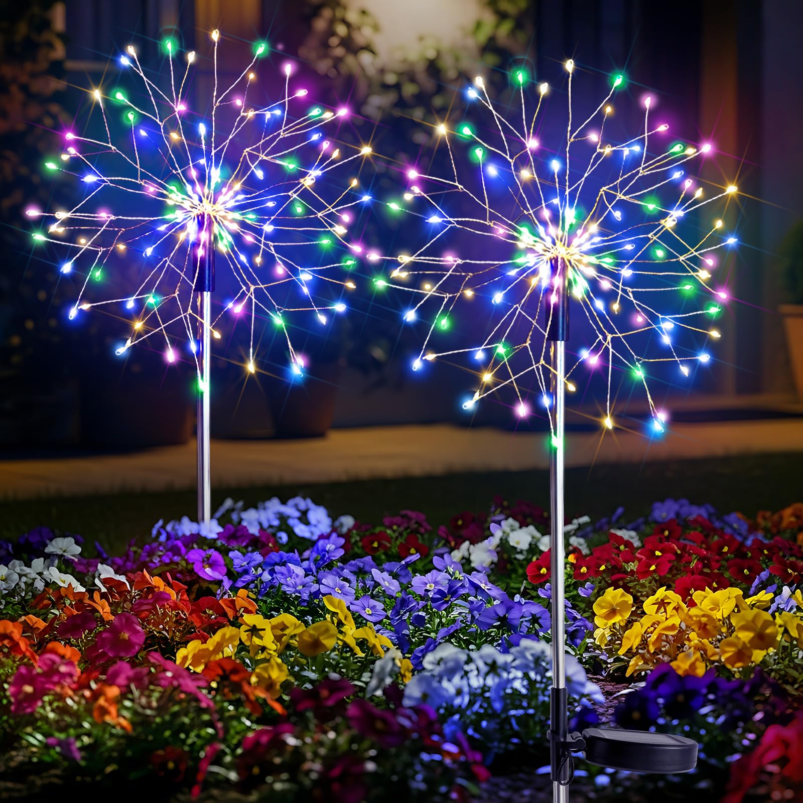 suddus solar garden lights outdoor 150LED glow enhances pathways
