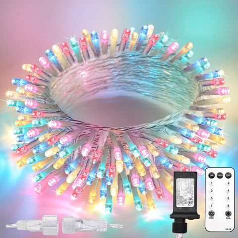 SUDDUS 33ft string lights indoor bedroom with warm multicolor glow for cozy spaces