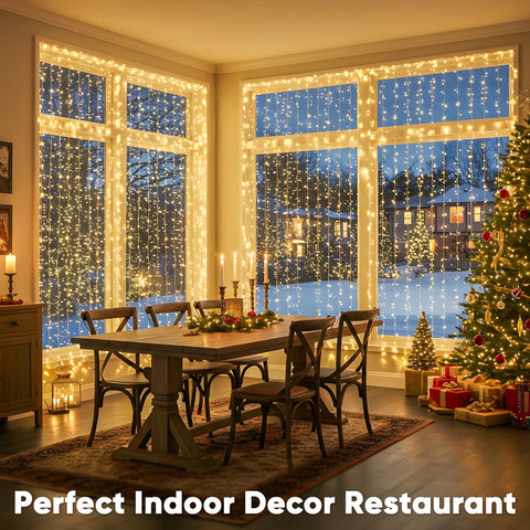 Suddus waterproof curtain lights; weather-ready for patios and gardens.