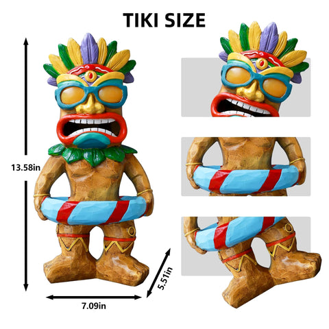 SudsYard solar tiki light brightens patios with warm tropical charm.