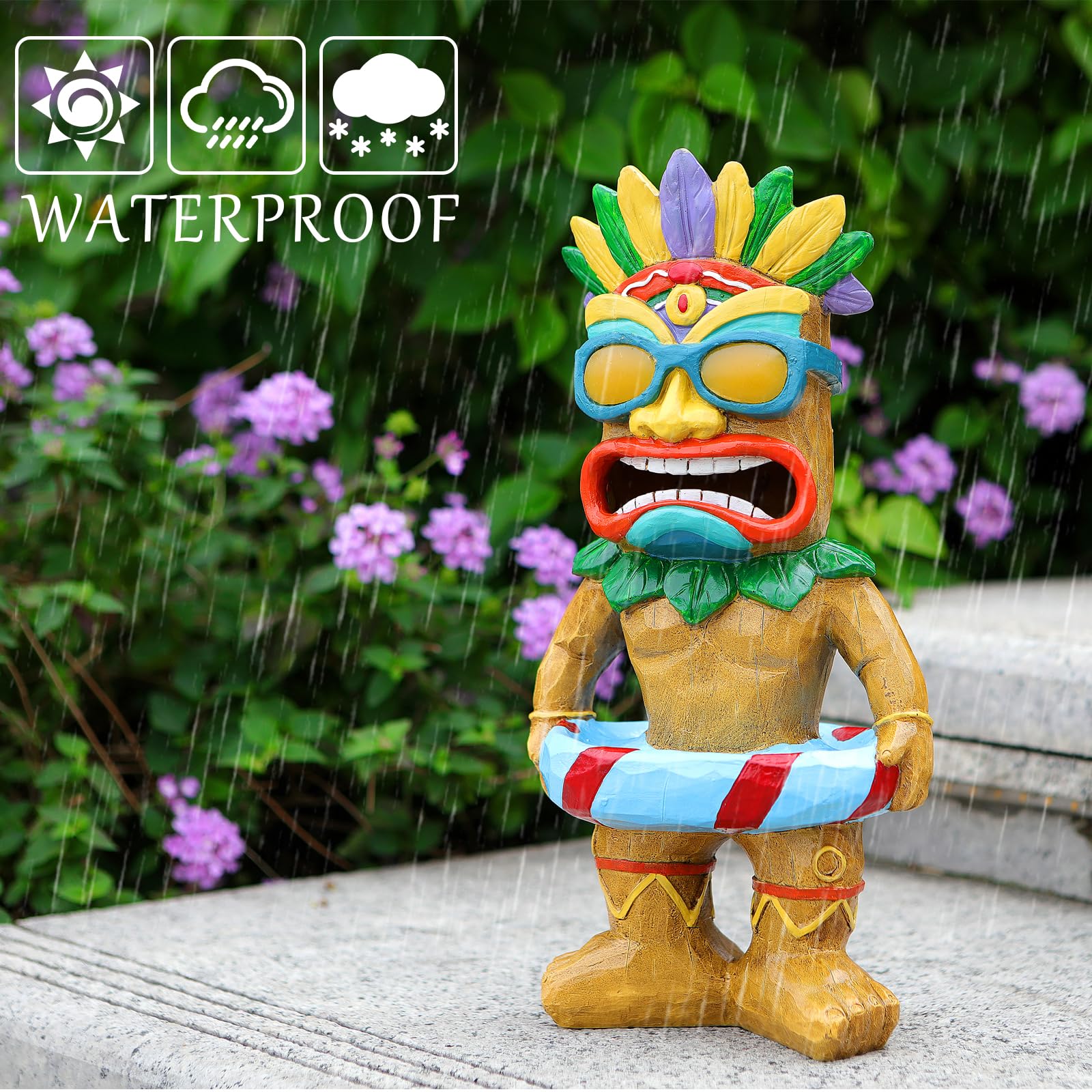SudsYard tiki statue gift-packaged and ready for gifting.