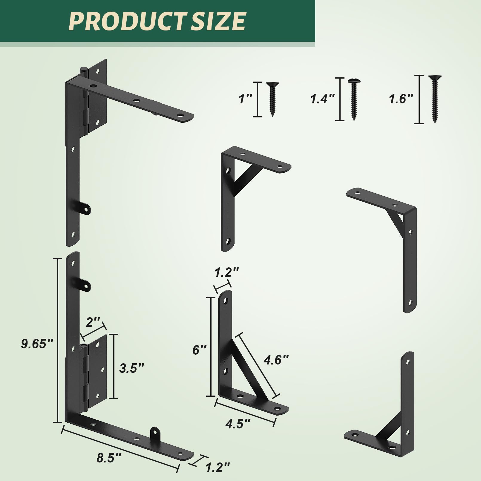 Suemoss wide-compatibility kit fits 2x4-inch and larger gates.