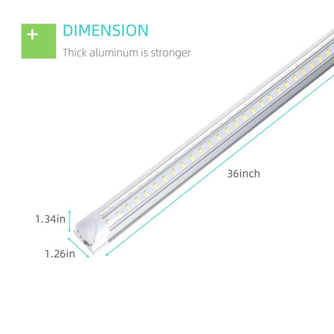 SUERCAI.YO 3FT LED Shop Light packaging with two lights and hardware.